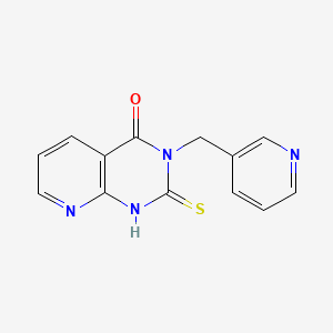 molecular formula C13H10N4OS B2538082 3-(pyridin-3-ylmethyl)-2-sulfanylidene-1H-pyrido[2,3-d]pyrimidin-4-one CAS No. 688793-09-1