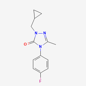 molecular formula C13H14FN3O B2538084 2-(环丙基甲基)-4-(4-氟苯基)-5-甲基-2,4-二氢-3H-1,2,4-三唑-3-酮 CAS No. 860784-97-0