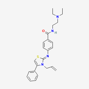 molecular formula C25H30N4OS B2538104 (Z)-4-((3-allyl-4-phenylthiazol-2(3H)-ylidene)amino)-N-(2-(diethylamino)ethyl)benzamide CAS No. 402946-46-7