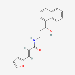 molecular formula C20H19NO3 B2538108 (E)-3-(furan-2-yl)-N-(3-hydroxy-3-(naphthalen-1-yl)propyl)acrylamide CAS No. 1421586-81-3