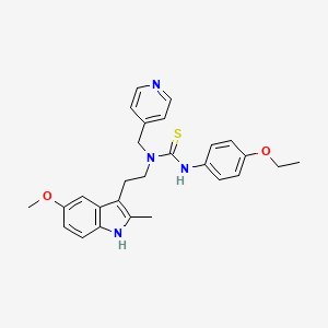 molecular formula C27H30N4O2S B2538123 3-(4-ethoxyphenyl)-1-(2-(5-methoxy-2-methyl-1H-indol-3-yl)ethyl)-1-(pyridin-4-ylmethyl)thiourea CAS No. 850934-74-6