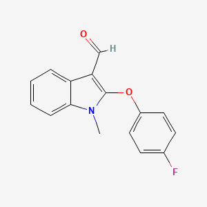 molecular formula C16H12FNO2 B2538126 2-(4-氟苯氧基)-1-甲基-1H-吲哚-3-甲醛 CAS No. 338416-70-9