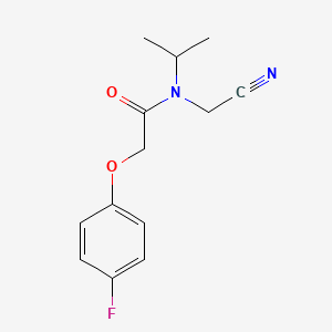 molecular formula C13H15FN2O2 B2538134 N-(cyanomethyl)-2-(4-fluorophenoxy)-N-(propan-2-yl)acetamide CAS No. 1427970-65-7