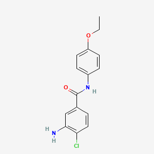 molecular formula C15H15ClN2O2 B2538137 3-amino-4-chloro-N-(4-ethoxyphenyl)benzamide CAS No. 254892-91-6; 791798-50-0