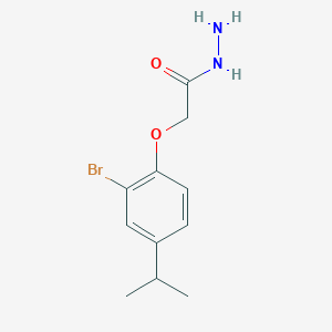 molecular formula C11H15BrN2O2 B2538140 2-(2-Bromo-4-isopropylphenoxy)acetohydrazide CAS No. 590377-81-4
