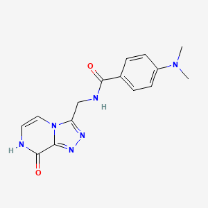 molecular formula C15H16N6O2 B2538143 4-(dimethylamino)-N-((8-hydroxy-[1,2,4]triazolo[4,3-a]pyrazin-3-yl)methyl)benzamide CAS No. 2034286-63-8