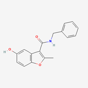 molecular formula C17H15NO3 B2538167 N-benzyl-5-hydroxy-2-methyl-1-benzofuran-3-carboxamide CAS No. 853744-08-8