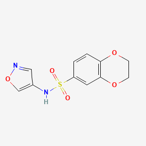 molecular formula C11H10N2O5S B2538169 N-(异恶唑-4-基)-2,3-二氢苯并[b][1,4]二恶杂环-6-磺酰胺 CAS No. 1797957-19-7