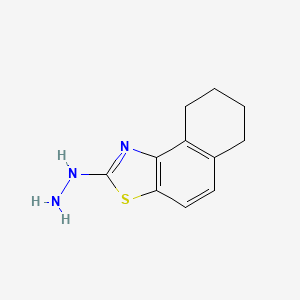 molecular formula C11H13N3S B2538170 2-Hydrazinyl-6,7,8,9-tetrahydronaphtho[1,2-d]thiazole CAS No. 872696-00-9