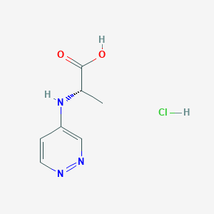 molecular formula C7H10ClN3O2 B2538172 Pyridazin-4-yl-L-alanine hydrochloride CAS No. 2031242-38-1