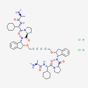 molecular formula C58H80Cl2N8O8 B2538176 AZD5582 (dihydrochloride) CAS No. 1883545-51-4
