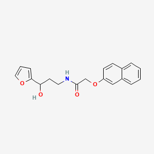 molecular formula C19H19NO4 B2538191 N-(3-(呋喃-2-基)-3-羟基丙基)-2-(萘-2-氧基)乙酰胺 CAS No. 1421480-78-5