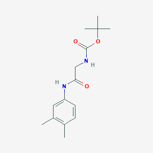 molecular formula C15H22N2O3 B2538192 N-(tert-butoxycarbonyl)-N1-(3,4-dimethylphenyl)glycinamide CAS No. 1390333-61-5