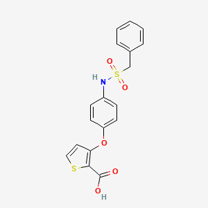 3-{4-[(Benzylsulfonyl)amino]phenoxy}-2-thiophenecarboxylic acid