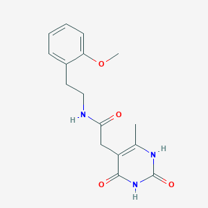 molecular formula C16H19N3O4 B2538201 N-(2-甲氧基苯乙基)-2-(6-甲基-2,4-二氧代-1,2,3,4-四氢嘧啶-5-基)乙酰胺 CAS No. 1172085-16-3