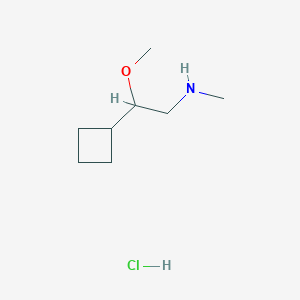 molecular formula C8H18ClNO B2538205 (2-cyclobutyl-2-methoxyethyl)(methyl)amine hydrochloride CAS No. 2411309-48-1