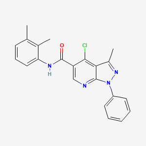 molecular formula C22H19ClN4O B2538211 4-氯-N-(2,3-二甲苯基)-3-甲基-1-苯基-1H-吡唑并[3,4-b]吡啶-5-甲酰胺 CAS No. 899952-91-1