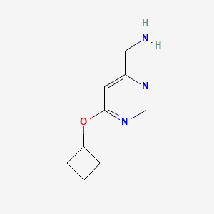 molecular formula C9H13N3O B2538212 (6-环丁氧基嘧啶-4-基)甲胺 CAS No. 1439900-22-7