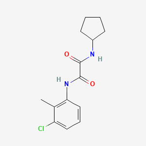 molecular formula C14H17ClN2O2 B2538216 N'-(3-chloro-2-methylphenyl)-N-cyclopentyloxamide CAS No. 433252-19-8