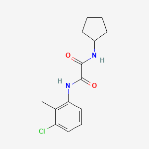 molecular formula C14H17ClN2O2 B2538216 N1-(3-クロロ-2-メチルフェニル)-N2-シクロペンチルオキサラミド CAS No. 433252-19-8