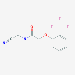 molecular formula C13H13F3N2O2 B2538233 N-(cyanomethyl)-N-methyl-2-[2-(trifluoromethyl)phenoxy]propanamide CAS No. 1311856-38-8