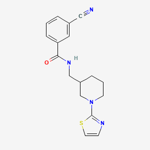 molecular formula C17H18N4OS B2538238 3-cyano-N-((1-(thiazol-2-yl)piperidin-3-yl)methyl)benzamide CAS No. 1795484-23-9