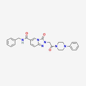 N-benzyl-3-oxo-2-[2-oxo-2-(4-phenylpiperazin-1-yl)ethyl]-2H,3H-[1,2,4]triazolo[4,3-a]pyridine-6-carboxamide