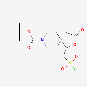 Tert-butyl 1-[(chlorosulfonyl)methyl]-3-oxo-2-oxa-8-azaspiro[4.5]decane-8-carboxylate