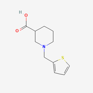 molecular formula C11H15NO2S B2538255 1-(thiophen-2-ylmethyl)piperidine-3-carboxylic Acid CAS No. 755729-94-3