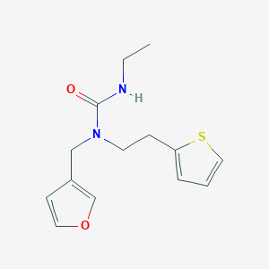 3-Ethyl-1-(furan-3-ylmethyl)-1-(2-(thiophen-2-yl)ethyl)urea
