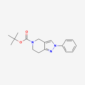 molecular formula C17H21N3O2 B2538260 叔丁基 2-苯基-6,7-二氢-2H-吡唑并[4,3-c]吡啶-5(4H)-羧酸酯 CAS No. 1310796-20-3