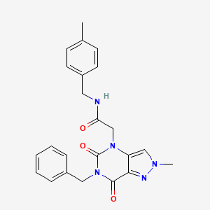 molecular formula C23H23N5O3 B2538261 N-(3-bromophenyl)-4-({4-[(dimethylamino)sulfonyl]-3,5-dimethyl-1H-pyrazol-1-yl}methyl)benzamide CAS No. 951617-99-5