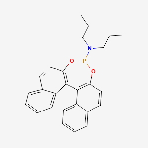 molecular formula C26H26NO2P B2538263 N,N-二丙基萘并[2,1-d:1',2'-f][1,3,2]二氧杂磷杂菲-4-胺 CAS No. 802902-36-9