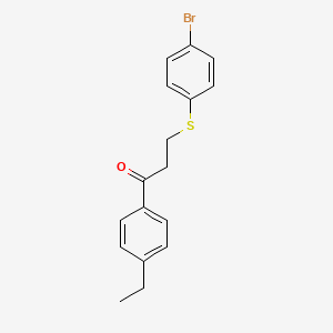 molecular formula C17H17BrOS B2538264 3-(4-溴苯基)硫代-1-(4-乙基苯基)丙-1-酮 CAS No. 882749-47-5