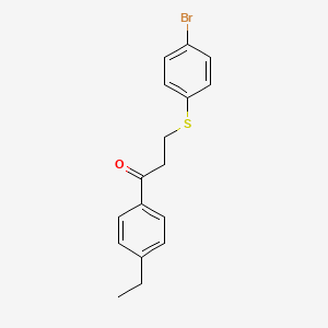 molecular formula C17H17BrOS B2538264 3-(4-Bromofenil)sulfanyl-1-(4-etilfenil)propan-1-ona CAS No. 882749-47-5