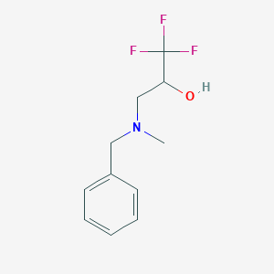 molecular formula C11H14F3NO B2538267 3-[苄基(甲基)氨基]-1,1,1-三氟丙烷-2-醇 CAS No. 477847-00-0