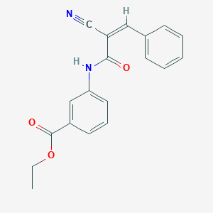molecular formula C19H16N2O3 B2538271 (Z)-ethyl 3-(2-cyano-3-phenylacrylamido)benzoate CAS No. 324759-37-7