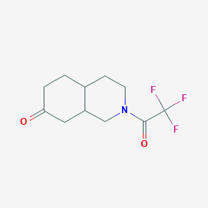 molecular formula C11H14F3NO2 B2538273 2-(2,2,2-Trifluoroacetyl)-1,3,4,4a,5,6,8,8a-octahydroisoquinolin-7-one CAS No. 2361634-39-9