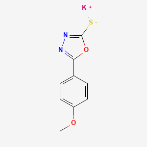 molecular formula C9H7KN2O2S B2538275 Potassium 5-(4-methoxyphenyl)-1,3,4-oxadiazole-2-thiolate CAS No. 147891-26-7