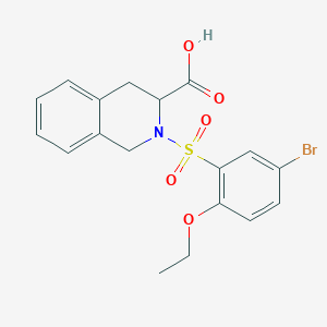 2-(5-Bromo-2-ethoxy-benzenesulfonyl)-1,2,3,4-tetrahydro-isoquinoline-3-carboxylic acid