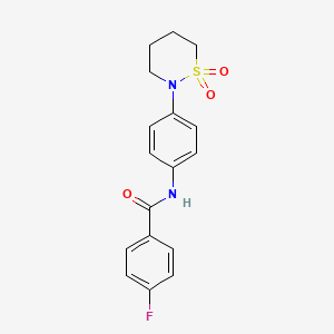 N-[4-(1,1-dioxo-1lambda6,2-thiazinan-2-yl)phenyl]-4-fluorobenzamide