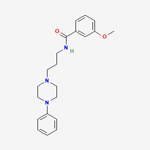 molecular formula C21H27N3O2 B2538281 3-甲氧基-N-(3-(4-苯基哌嗪-1-基)丙基)苯甲酰胺 CAS No. 1049374-62-0