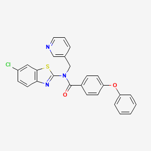 molecular formula C26H18ClN3O2S B2538287 N-(6-chlorobenzo[d]thiazol-2-yl)-4-phenoxy-N-(pyridin-3-ylmethyl)benzamide CAS No. 922597-41-9