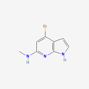 molecular formula C8H8BrN3 B2538288 4-溴-N-甲基-1H-吡咯并[2,3-b]吡啶-6-胺 CAS No. 1935288-47-3