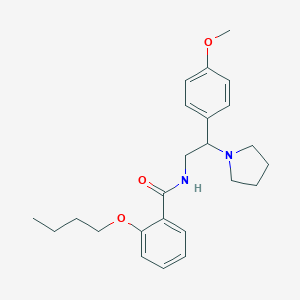 molecular formula C24H32N2O3 B253829 2-butoxy-N-[2-(4-methoxyphenyl)-2-(1-pyrrolidinyl)ethyl]benzamide 