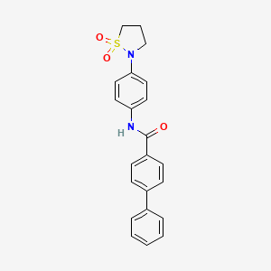 N-[4-(1,1-dioxo-1,2-thiazolidin-2-yl)phenyl]-4-phenylbenzamide
