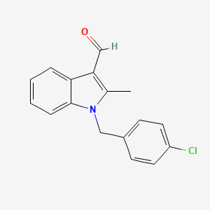 molecular formula C17H14ClNO B2538295 1-(4-chlorobenzyl)-2-methyl-1H-indole-3-carbaldehyde CAS No. 92407-86-8