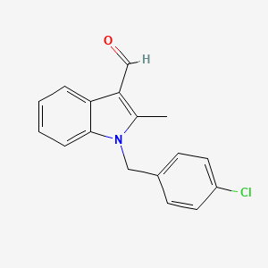 molecular formula C17H14ClNO B2538295 1-(4-氯苄基)-2-甲基-1H-吲哚-3-甲醛 CAS No. 92407-86-8