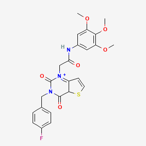 molecular formula C24H22FN3O6S B2538304 2-{3-[(4-氟苯基)甲基]-2,4-二氧代-1H,2H,3H,4H-噻吩并[3,2-d]嘧啶-1-基}-N-(3,4,5-三甲氧苯基)乙酰胺 CAS No. 1252927-66-4