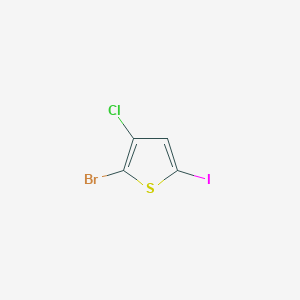 molecular formula C4HBrClIS B2538305 2-Bromo-3-chloro-5-iodothiophene CAS No. 1499838-60-6